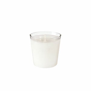 Fyrfadslys i glas, 6,5x6,5cm, 30 timer, Switch & Shine Refill, hvid, Duni, (12 stk.)