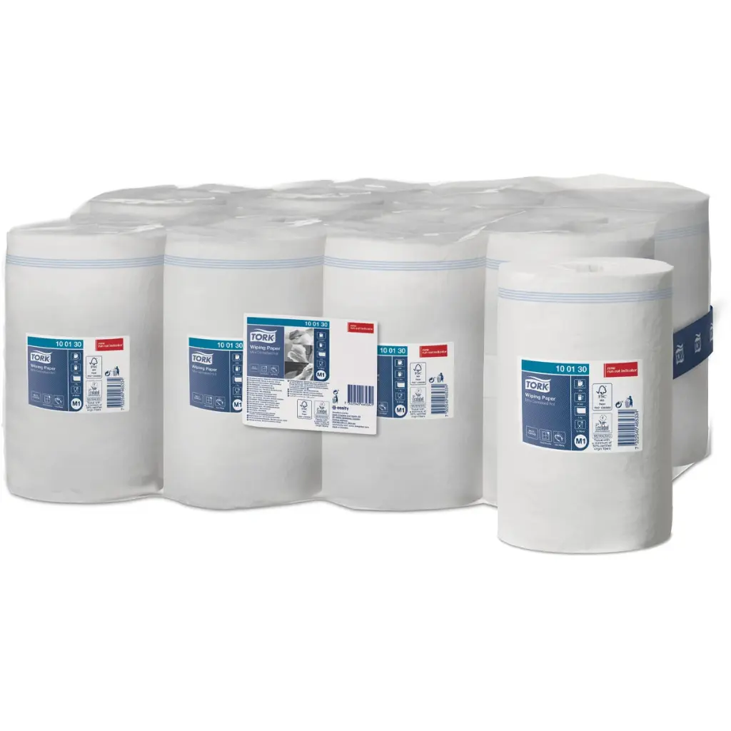 Aftørringspapir, 1-lags, hvid, 120m, Tork Advanced M1, 100130, (11 Stk.)