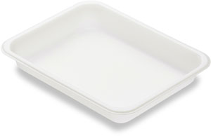 Bakke, Cater-serien, bio, hvid, 1-rums, 227x178x32mm, Duni, (216 stk.)