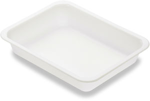 Bakke, Cater-serien, bio, hvid, 1-rums, 227x178x40mm, Duni, (216 stk.)