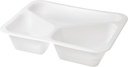 Bakke, Cater-serien, bio, hvid, 3-rums, 227x178x50mm, Duni, (216 stk.)