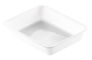 Bakke, Menu, CPET, hvid, 1-rums, 225x175x43mm, Duni, (300 stk.)