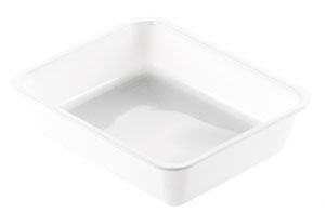 Bakke, Menu, CPET, hvid, 1-rums, 225x175x54mm, Duni, (270 stk.)