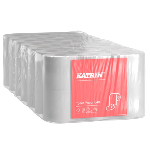 Toiletpapir, Katrin 111505, 640, 1-lag, 86,75m, (42 stk.)