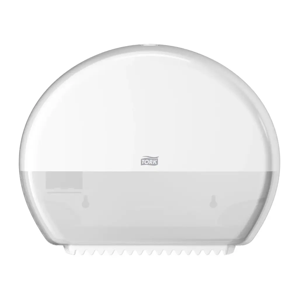 Papirdispenser til toiletpapir, Mini, Jumbo, hvid, T2, 555000, Tork, (1 stk.)