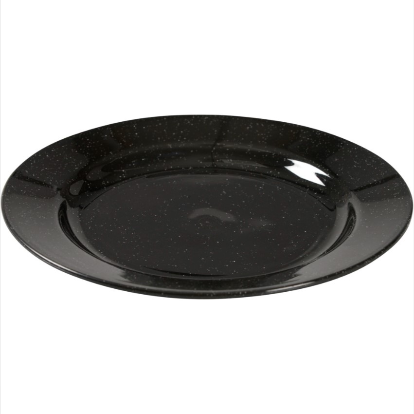 Flergangstallerken, Ø18cm, granitsort, PP, (96 stk.)