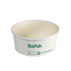 Skål, "Ronda", slim, pap/PLA, hvid, 350ml, Duni, (525 stk.)