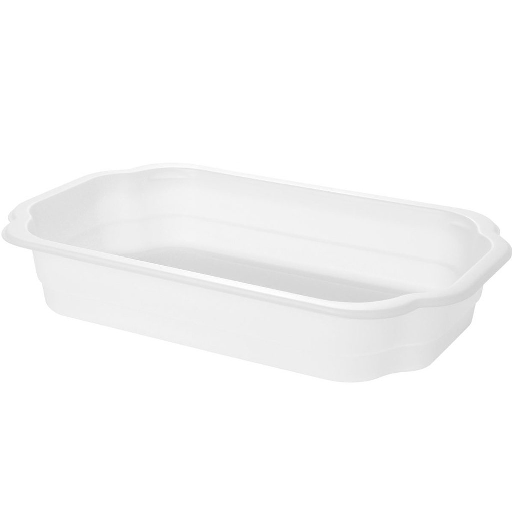 Bakke, take-away, bio, hvid, 1-rums, 250x159x43mm, Duni, (246 stk.)