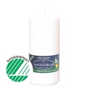 Bloklys, 13cm, Ø5,8cm, hvid, 31 timer, 100% stearin, miljøvenlige, (10 stk.)