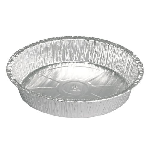 [11125] Rund aluform, 1300 ml, 23x23x4,8cm, Ø23cm, sølv, aluminium, (300 stk.)