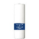 Bloklys, 18cm, Ø5,8cm, hvid, 40 timer, 100% stearin, (10 stk.)