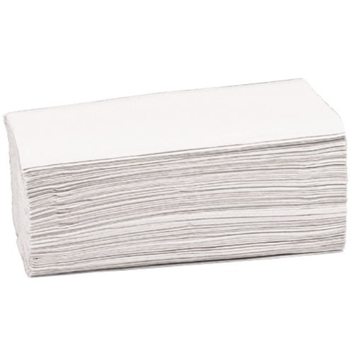 [10157] Håndklædeark, 2-lags, V-fold, 23x24cm, 11,5, hvid, 100% genbrugspapir, Satino, (4.000 stk.)