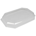 Låg, 36x26x6,5cm, klar, RPET, til lille serveringsfad, (10 stk.)
