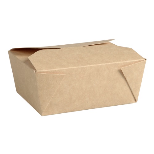 [11133] Take away æske, 750 ml, 14x10x5cm, brun pap, (300 stk.)
