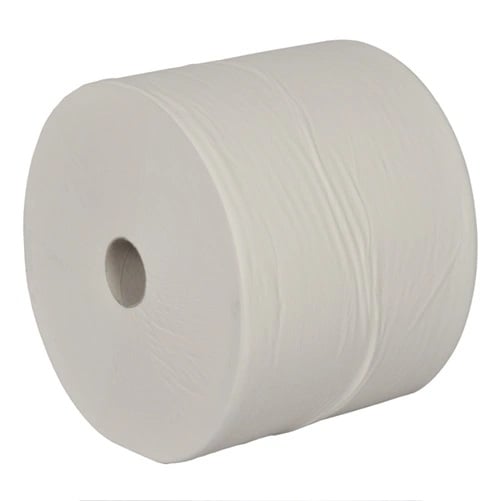 [32112] Værkstedsrulle, neutral, 1-lags, 950m x 24cm , Ø30cm, hvid, 100% nyfiber, (2 stk.)