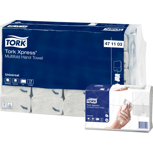 [32137] Håndklædeark, H2, Universal, 2-lags, Z-fold, 23,4x21,3cm, 8 cm, natur, genbrugspapir, Tork 471103, (3800 Stk.)