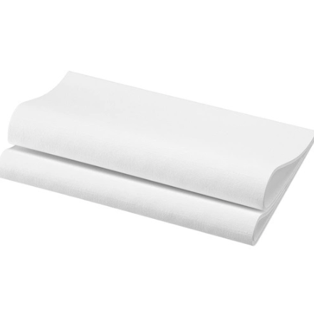 Middagsserviet, 1/4 fold, 48x48cm, hvid, airlaid, (500 stk.)
