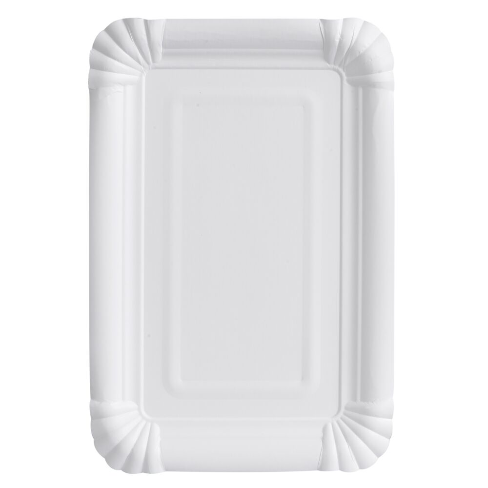 Pølsebakke, 20x13cm, 230 g/m2, hvid, pap, Komposterbar, (1500 stk.)