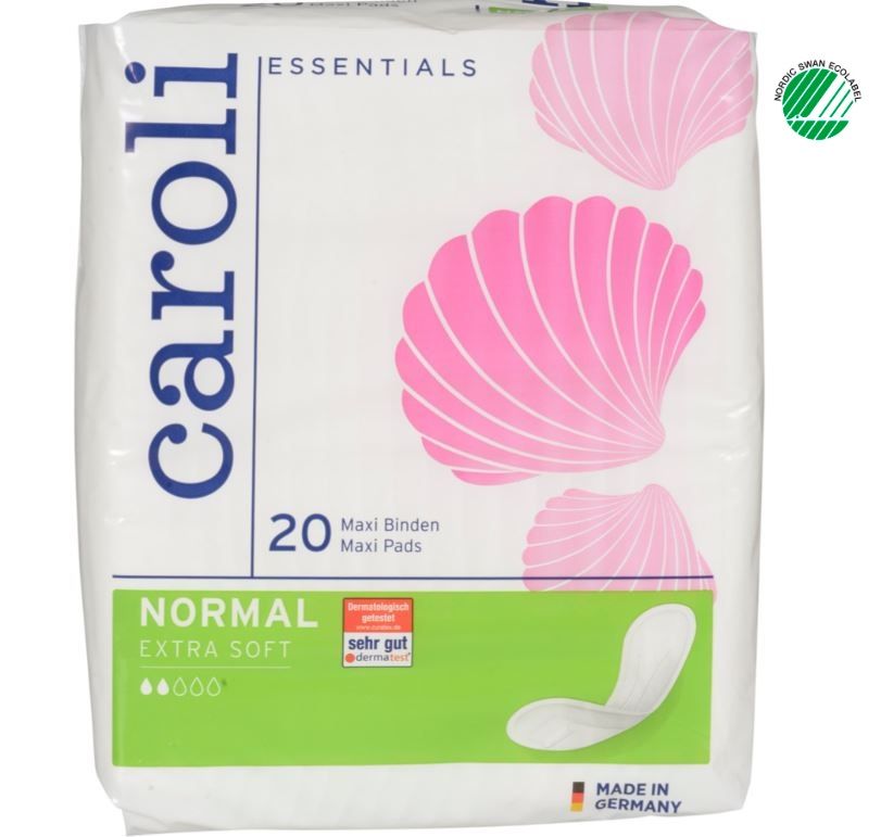 [32178] Hygiejnebind, Caroli, Maxi Pads, Normal, uden vinger, (240 stk.)