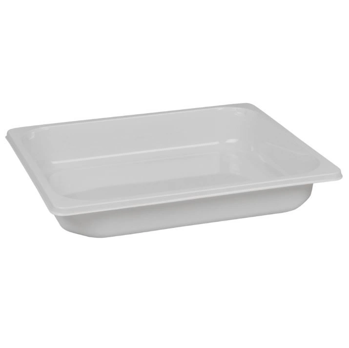 Bakke, C 2325-1A , 32,5x26,5x5cm, 3350 ml, hvid, CPET, 1-rums, standard serie, 1/2 GN, (116 stk.)