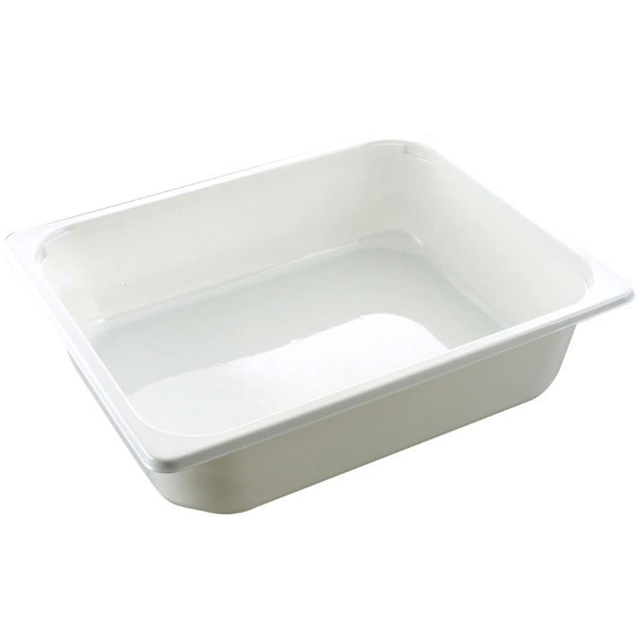 Bakke, C 2325-1B , 32,5x26,5x8cm, 5100 ml, hvid, CPET, 1-rums, standard serie, 1/2 GN, (80 stk.)