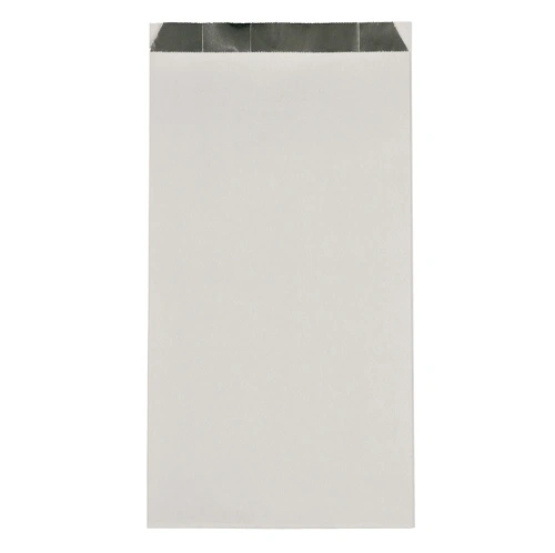 Lille Grillpose, 29 x 16 x 5,5cm, 60 g/m2, hvid, aluminium/papir/PE, med sidefals (500 stk.)