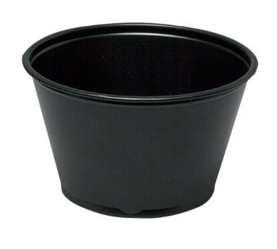 Portionsbæger, ABENA Cater-Line, 4,6cm, Ø7,4cm, 113 ml, 120 ml, sort, PP, (2500 stk.)