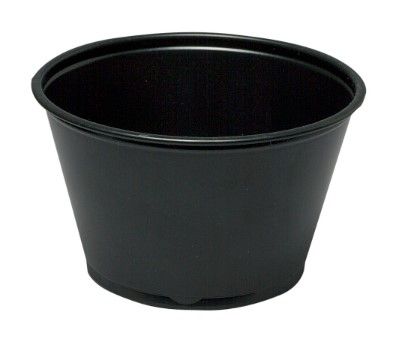 Portionsbæger, ABENA Cater-Line, 4,6cm, Ø7,4cm, 113 ml, 120 ml, sort, PP, (2500 stk.)