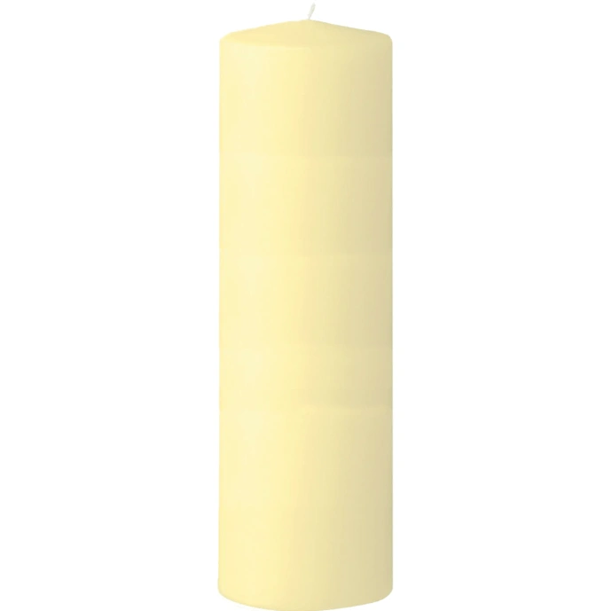 Bloklys, Duni, 22cm, Ø7cm, creme, 90 timer, paraffin, (10 stk.)