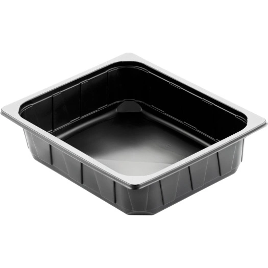 Bakke, 1/2GN, PP/Mineral, sort, 1-rums, 325x265x60mm, 4000 ml, Duni, (100 stk.)