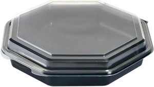 Bakke, Octaview, PS, sort/transparent, 230x230x50mm, Duni, (190 stk.)