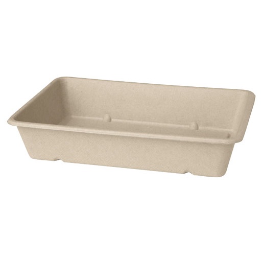 Salatbakke, "Classic", rektangulær, bagasse, brun, 1200ml, Duni, (480 stk.)