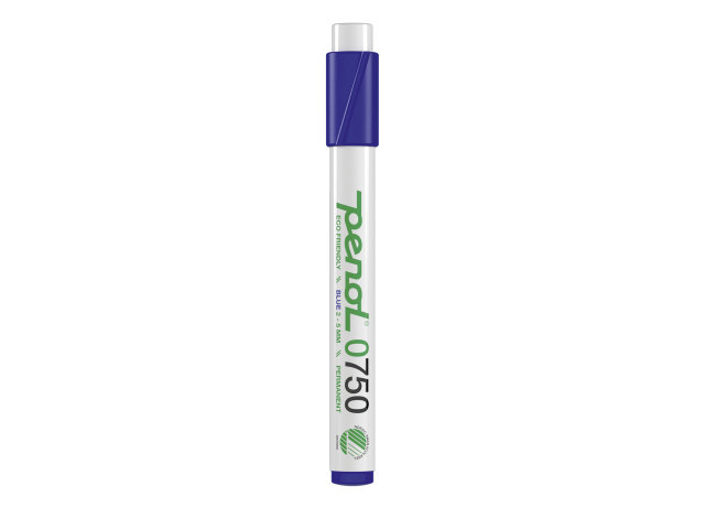 [32303] Marker, Penol 0750, 2-5mm, skrå spids, permanent, flere farver (10 stk.) (Blå)