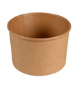 Salatskål, 1000 ml, Ø14,6 cm, brun, pap/PE, tilhørende 10306, GS-Basic, (500 stk.)
