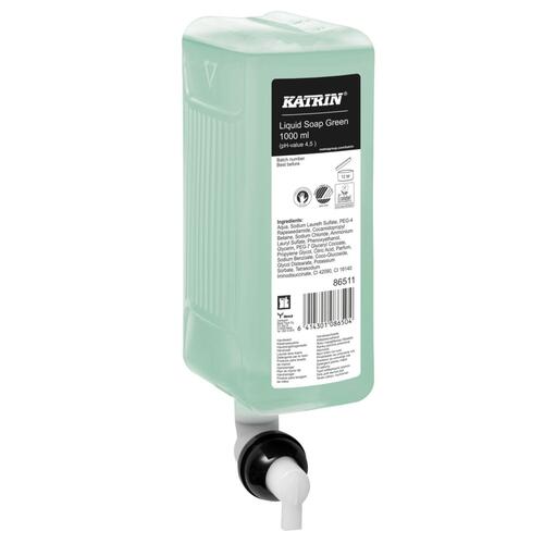 Sæbe, Katrin 86511, flydende, 1 ltr, grøn, (6 stk.)