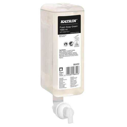[32387] Skumsæbe, Katrin 86450, Green, 1 ltr, klar, (6 stk.)