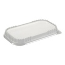 Låg til foliebakke, 24,1x14,5x2,5cm, Ready2Cook, klar, PET, tilhørende 12102, 12103, 12112, 12171, (500 stk.)