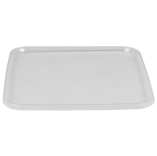 [10128] Låg til condi bøtte, GS-Basic, 19,2x19,2x0,9cm, klar, PP, til stabelbøtte, tilhørende 10127 og 10222, (12 stk.)