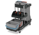 Kompakt rengøringsvogn, Numatic ProCar 2G m. fladmop presse, affaldsholder, 2x6 liters spande, (1 stk.)