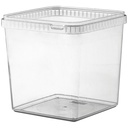 Condi bøtte, GS-Basic, 19,2x19,2x19,1cm, 5000 ml, klar, PP, 1-rums, tilhørende 10128, (10 stk.)