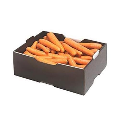 [33387] Papkasse til frugt & grønt, 16L,  37,7x28,4x15,1cm, sort, (1 stk.)