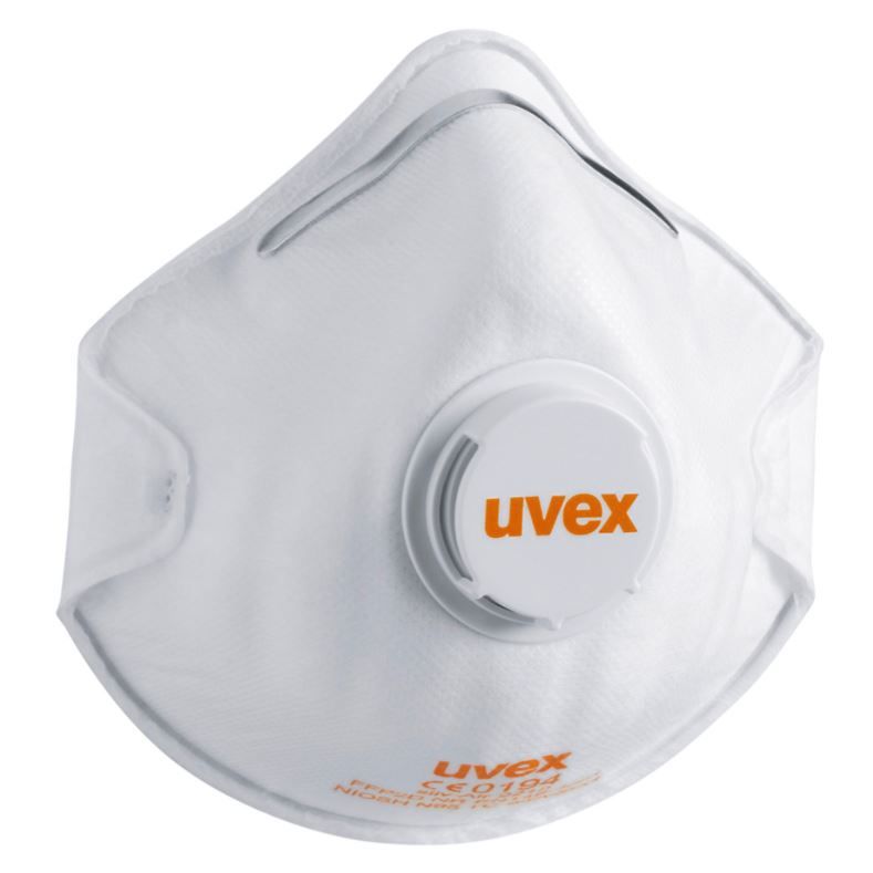 Uvex Åndedrætsværn, Silv-Air, One size, hvid, polyester/PP, FFP2 NR D, med ventil (15 stk.)