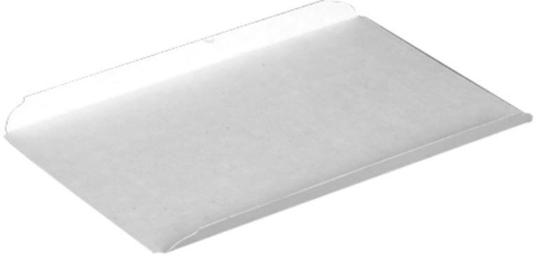 Kagepap, 24x18cm, 340 g/m2, hvid, pap, med lille ombøjet kant, (500 stk.)