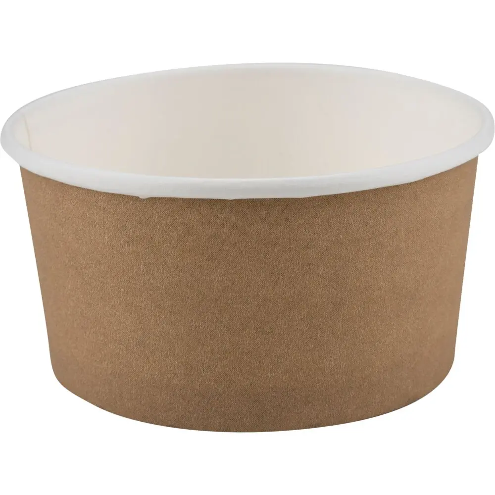 [10054] Isbæger, 170ml/6oz, Ø8,9x4,7cm, brun, pap/PE, (1000 stk.)