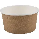Isbæger, 170ml/6oz, Ø8,9x4,7cm, brun, pap/PE, (1000 stk.)