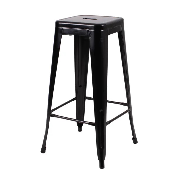 [34494] Barstol, Paris, sort, metal, 43x43x77h cm, (4 stk.)