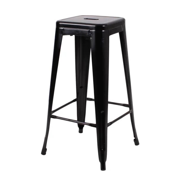 [34494] Barstol, Paris, sort, metal, 43x43x77h cm, (4 stk.)