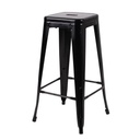 Barstol, Paris, sort, metal, 43x43x77h cm, (4 stk.)