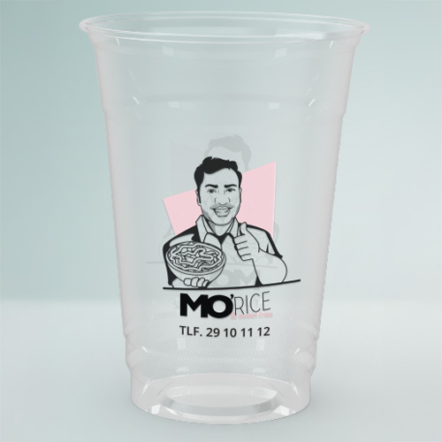 Morice, Plastikkrus, design, 400 ml, RPET, Ø9,5cm, (800 stk.)