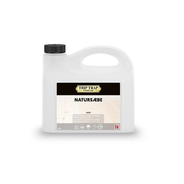 [34596] Vaskepleje, Trip Trap, Natursæbe, Hvid, uden Voks/Parfume, 2,5 ltr, (4 stk.)